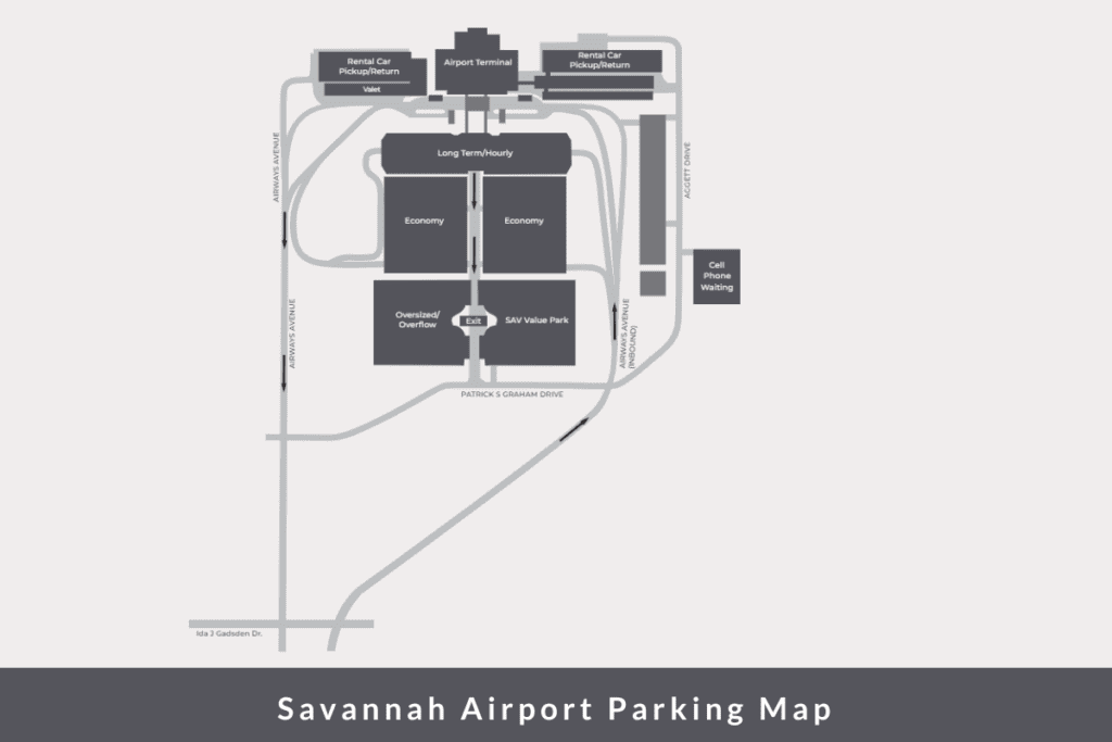 Savannah Airport Parking Map